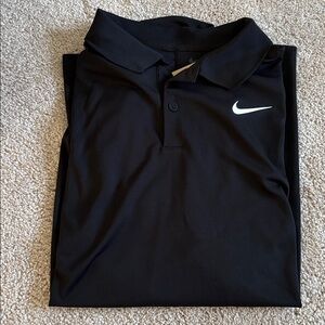 Nike Black Polo with White Swoosh